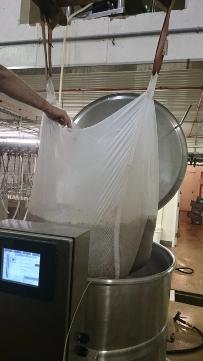 Large bags: Diameter 20”–55”, Height up to 60” Optional Zipper (bottom) or Drawstring Top or both on the Same bag (Micron 40-55)