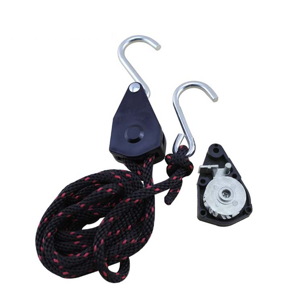Locking Ratchet Pulley - 1/4" Rope - 150 lbs Capacity - 5 gallons or less